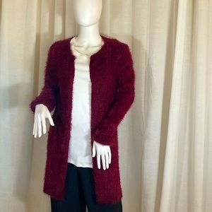 Forever 21 Wine Colored Cardigan - Small